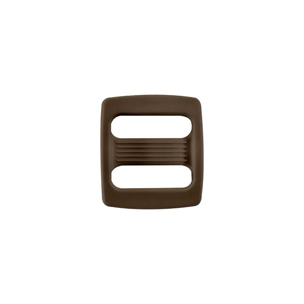 Plastic Accessories 7 10 15mm curved adjustment buckle brown